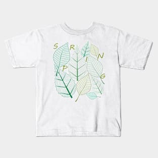 Spring Leaves at Daylight Kids T-Shirt